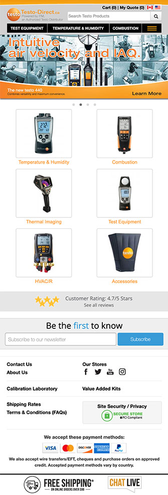 Testo-Direct.ca - Proudly carrying the full like of Testo tools Testo-Direct.ca - Proudly carrying the full like of Testo tools